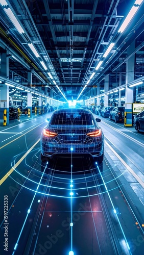 Automated vehicle in a factory