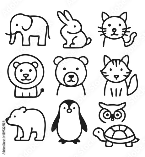 Wallpaper Mural Animal Icons Set – Cute, Minimalist and Detailed Vector Icons of Wild, Domestic, Farm, Jungle, Aquatic, and Flying Animals for Apps, Infographics, Kids Projects, Branding, and Educational Use

 Torontodigital.ca