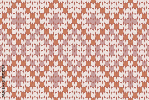 Elegant knitted pattern in warm brown, blush pink, and soft white. Perfect for cozy textiles, romantic crafts, minimalist designs, and handmade-inspired creative winter projects.