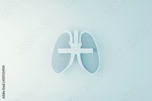 Artistic and Stylized Representation of Lungs for Health and Wellness Concepts and Ideas
