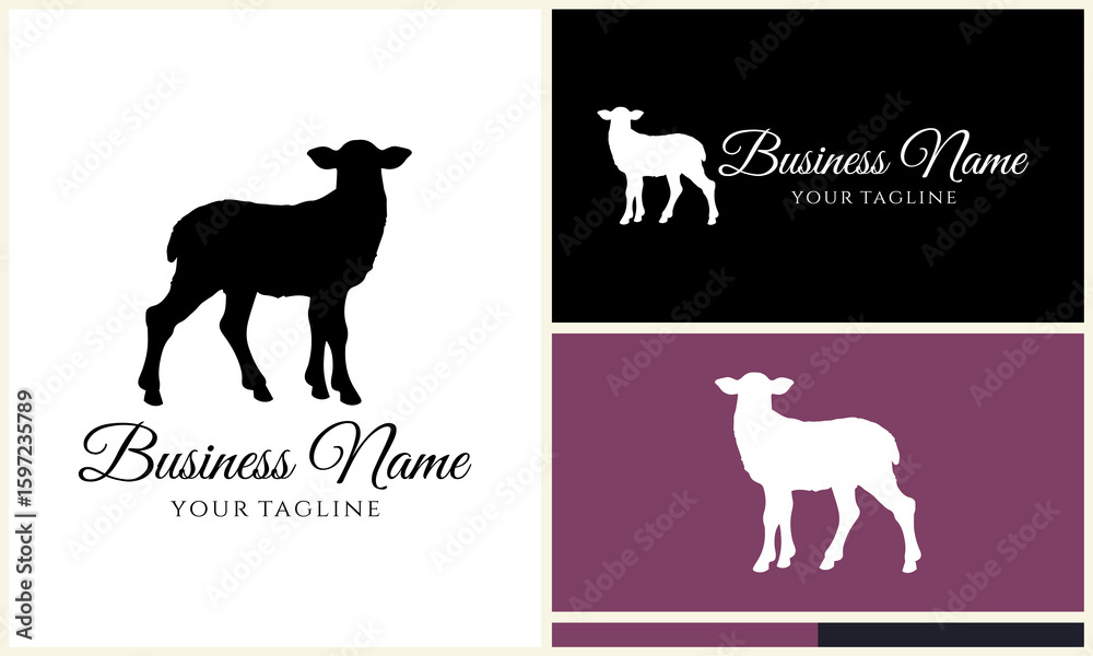 Obraz premium Lamb Logo Design Variations. (17)