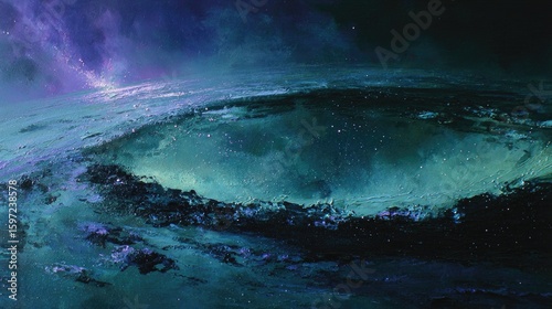 Abstract Colorful Cosmic Nebula