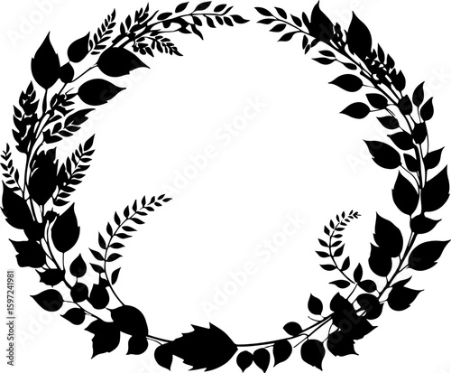 An Adobe Stock preview shows a wreath of leaves. 