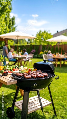 Backyard barbecue party