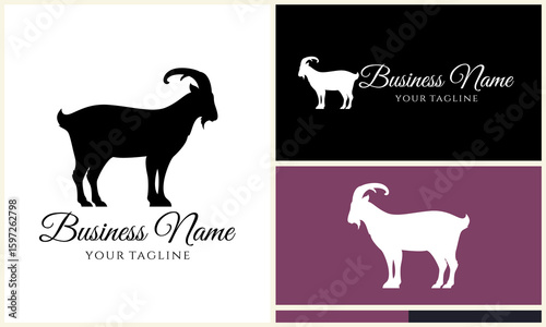 Goat Logo Design Variations. (4)