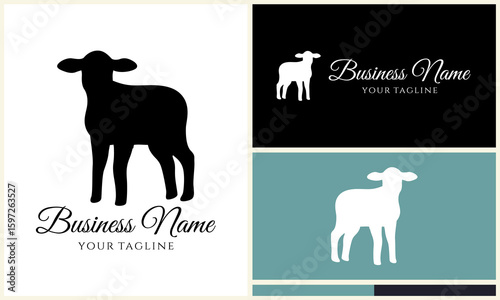 Lamb Silhouette Logo Designs.
