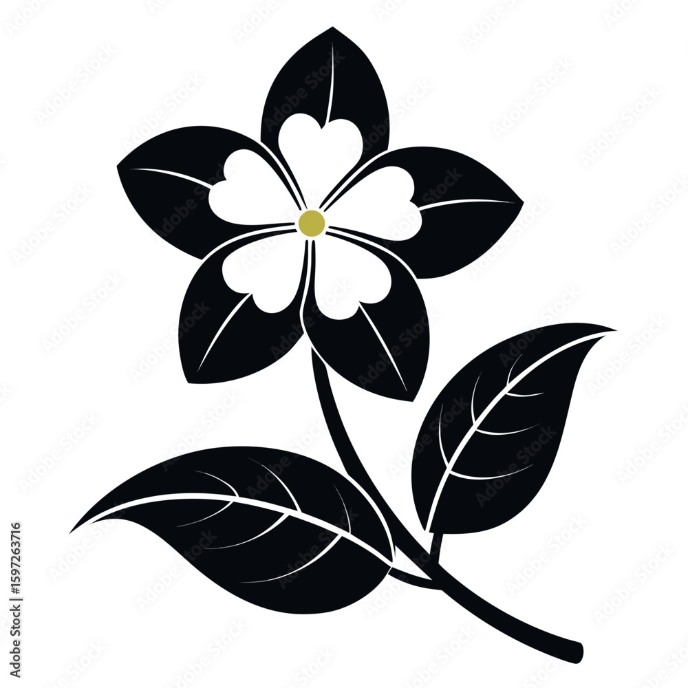 Fototapeta premium black and white flower