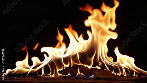 Glowing Ember and Fire Sparks Floating on Black Background, High-Contrast Heat Effect Animation for Fire Elements, Visual Effects, and Cinematic Footage Projects