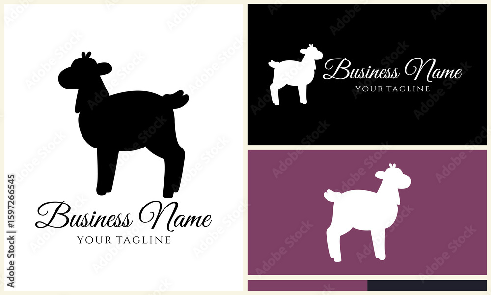 Obraz premium Cute Sheep Logo Designs.