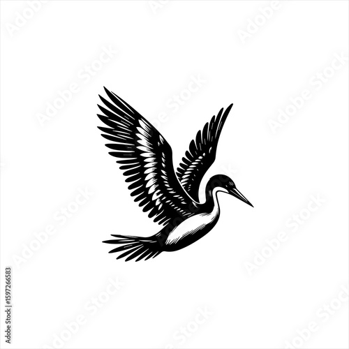 Majestic Kingfisher Bird in Flight Silhouette.