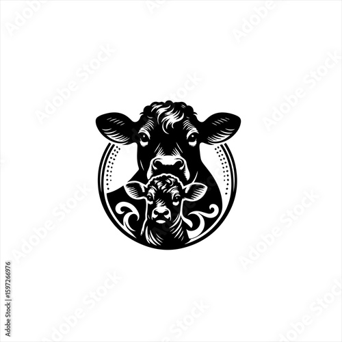 Mother Cow and Calf Emblem.