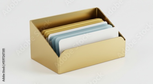 Gold business card holder