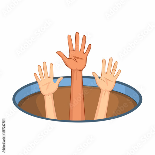 Hands reaching from darkness, visual metaphor for emotional struggle, trauma, and the need for support.