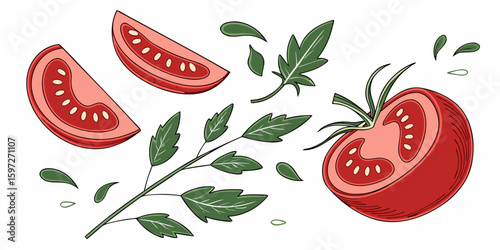 vector illustration of tomato