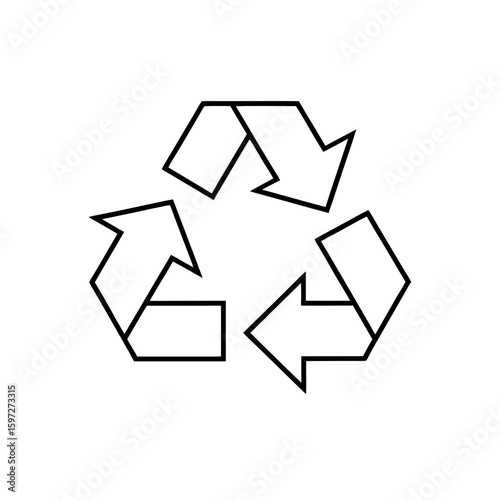 recycle symbol on a white background
