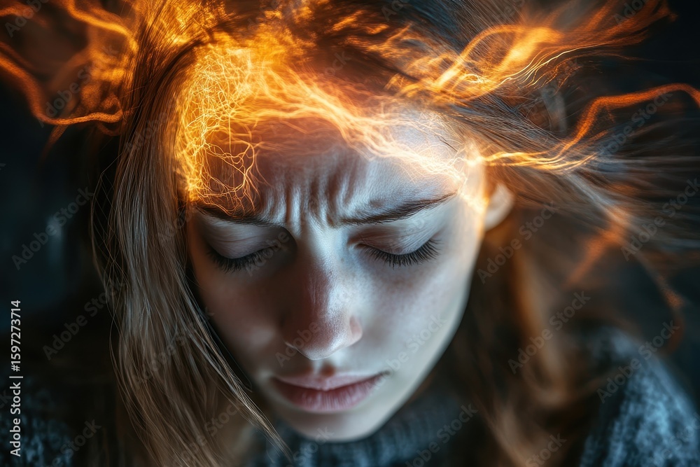 Fototapeta premium Understanding the impact of stress and neurological disorders on mental health experiences