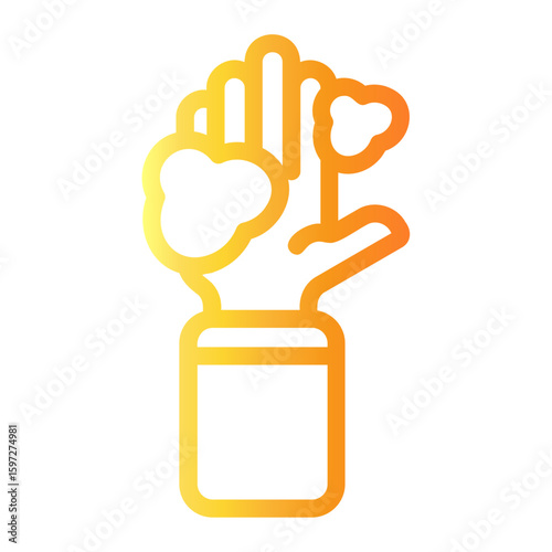 hand washing Line Gradient Icon
