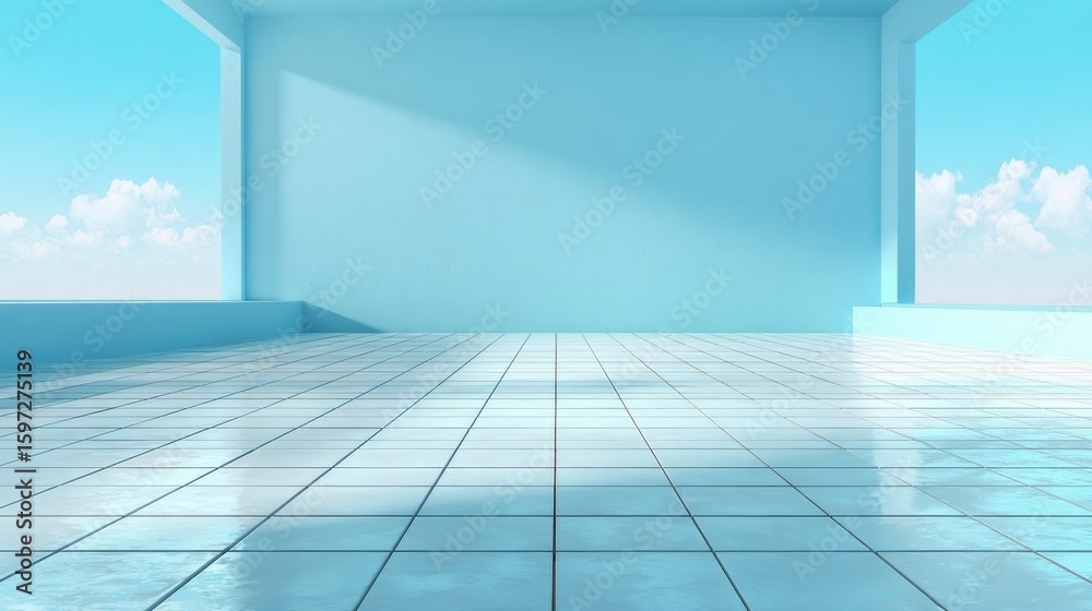 Obraz premium empty white room