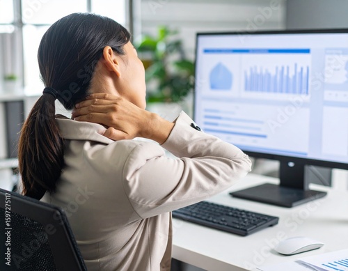 働く女性の悩み：デスクワークによる首・肩の不調