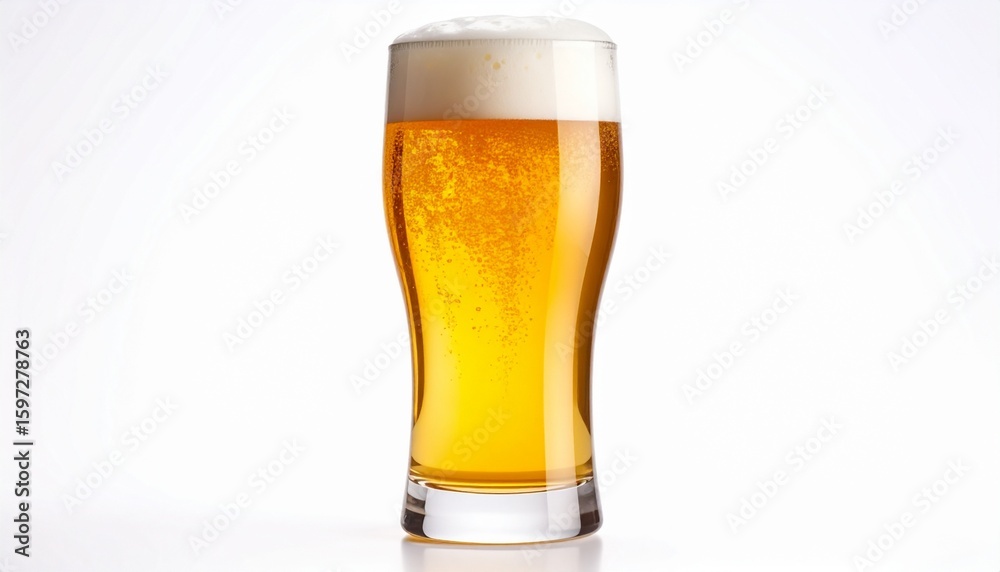 Refreshing Cold Golden Beer in a Glass Refreshing Cold Golden Beer in a Glass