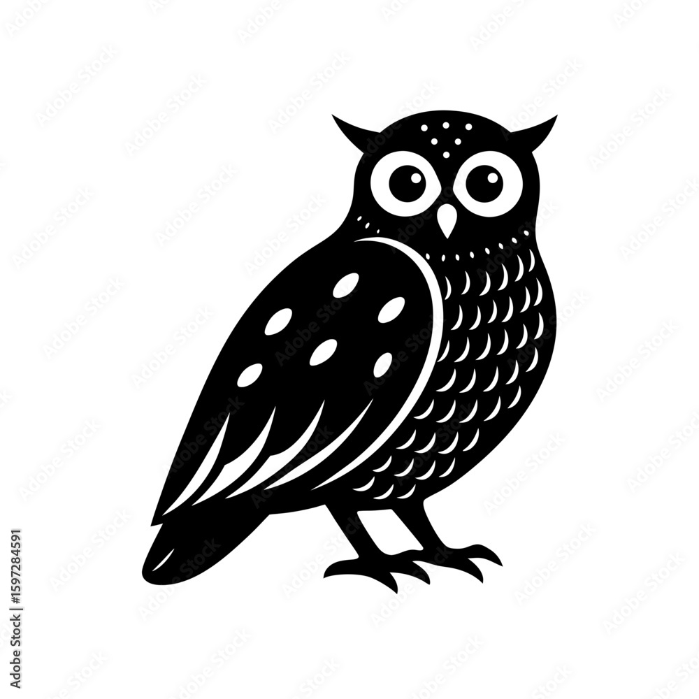 Fototapeta premium snowy owl .svg