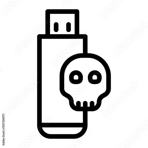 usb Line Icon