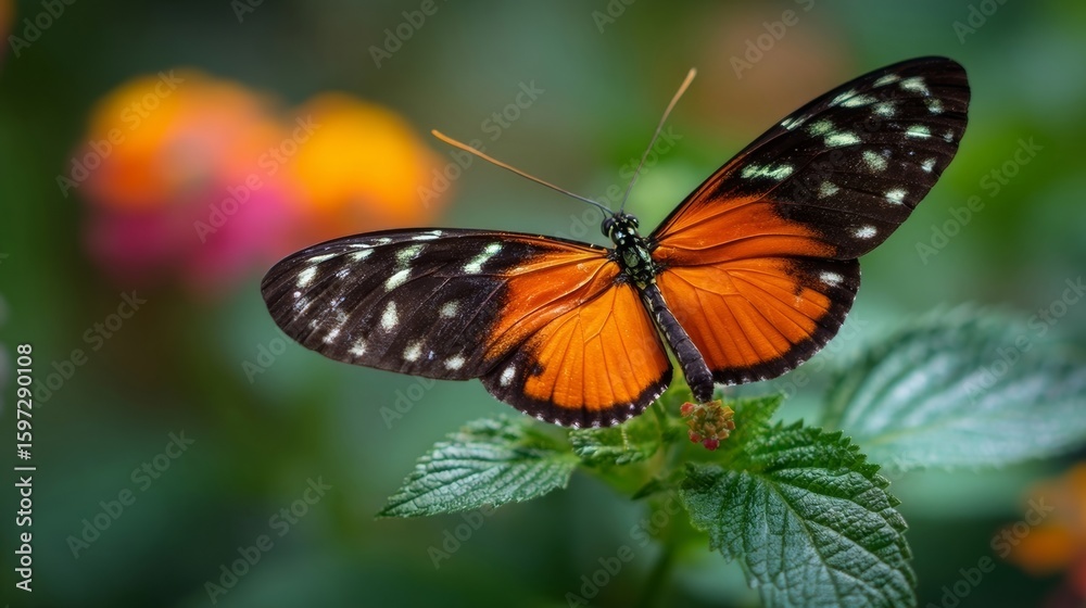 Fototapeta premium butterfly on a flower