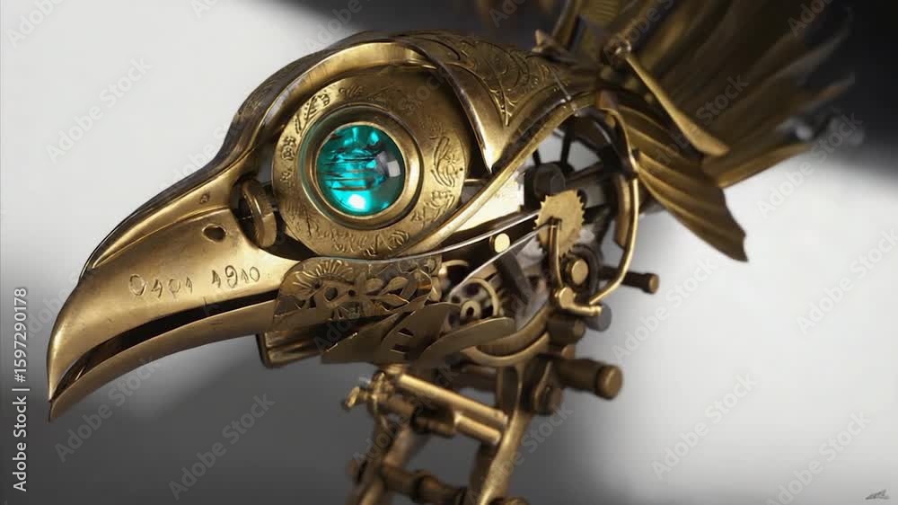 Ornate Gold Bird Sculpture