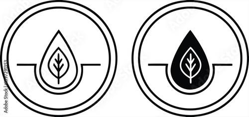 Labels Retinol. Black and White Vector Icons. Retinol Regulates Skin Renewal Process. Sticker for Cosmetic Packaging. Skin Care Concept
