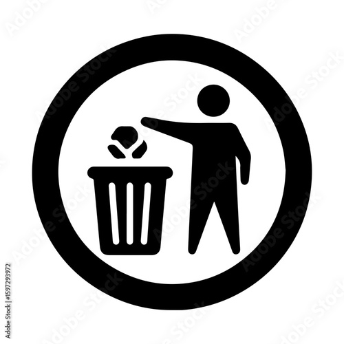 Throw garbage in its place Icon