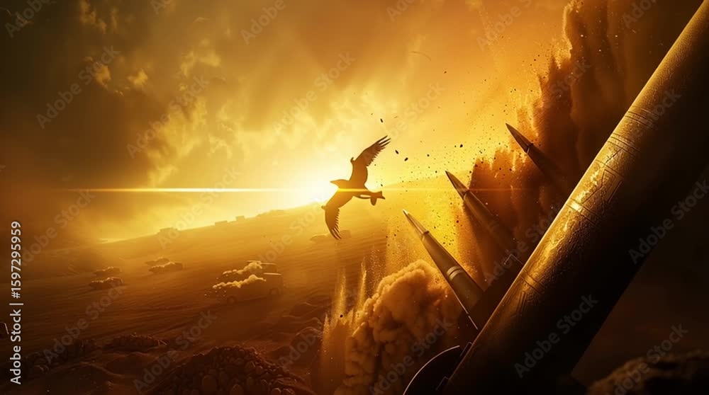 silhouette of a man in sunset