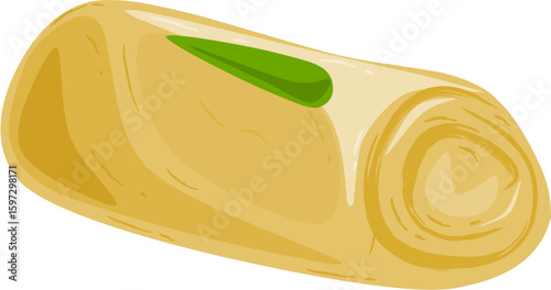 Lumpia Vector Illustration – Indonesian Spring Roll Snack
