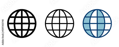Web icon vector isolated on white background. Website vector icon. Internet world vector