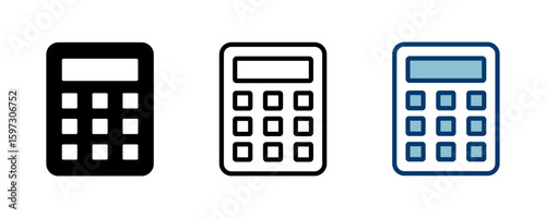 Calculator icon vector isolated on white background. Calculator vector icon. Accounting icon