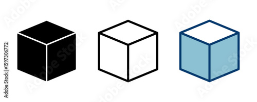 Box icon vector isolated on white background. Cardboard box, packaging open. Box vector icon