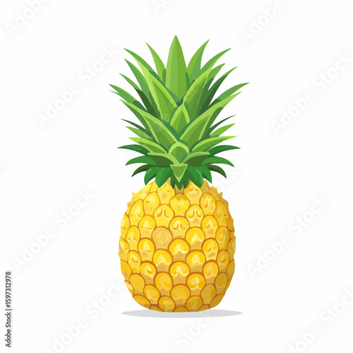 Fresh pineapple isolated on white background