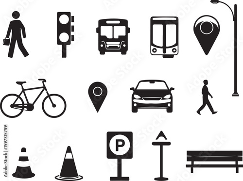 Urban Transport and City Navigation Set