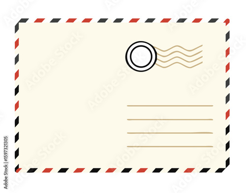 Postcard template. Vector illustration