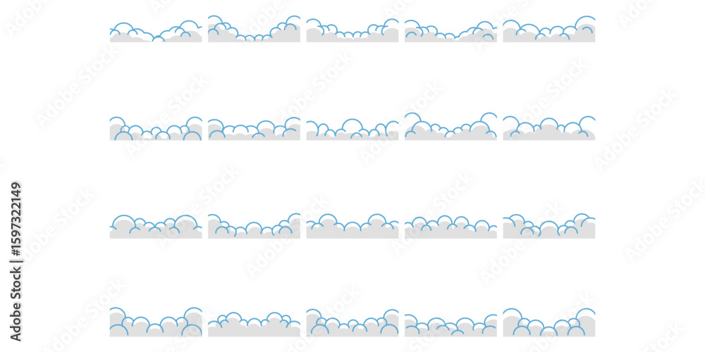 Obraz premium Cloud Comic Footer 