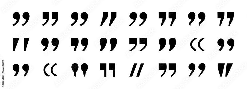 Fototapeta premium quote mark. Quotes icon set. Quote symbol. Simple quotes collection. Vector