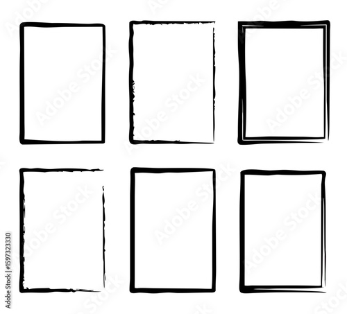 Grunge frame collecton. Grounge border set. Vector