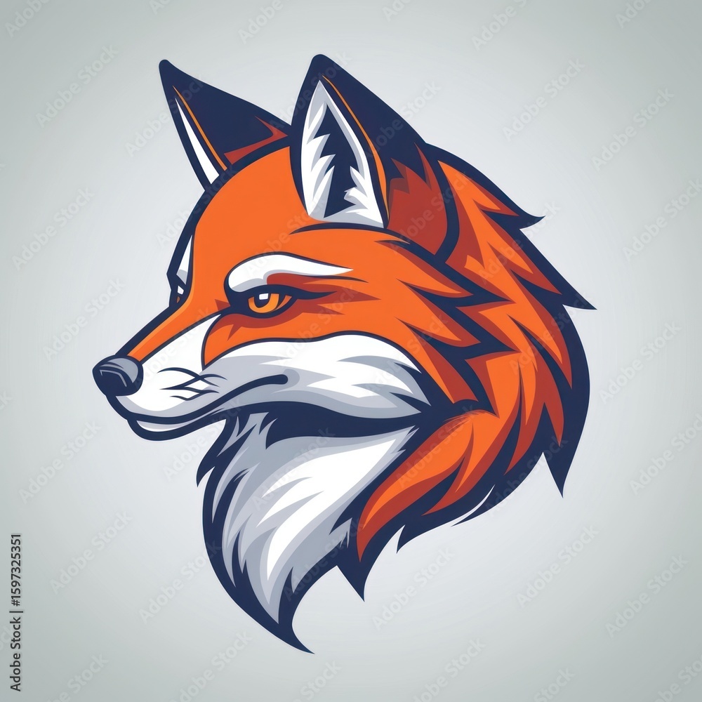 Obraz premium Fox Gaming Mascot logo fox animal mammal.