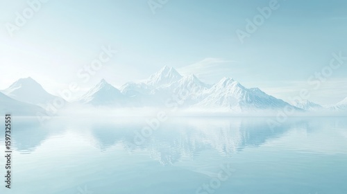 Wallpaper Mural mountain landscape with lake Torontodigital.ca