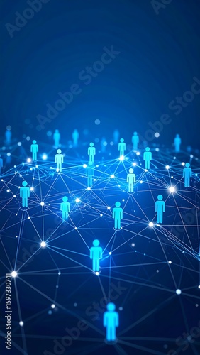 Abstract network of interconnected people