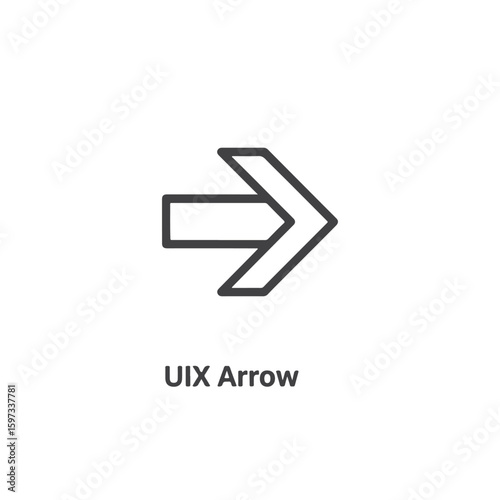 Vector art of user interface arrow pointing to the right