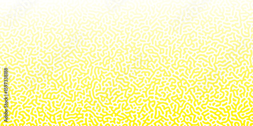 Abstract Reaction-diffusion Turing pattern natural texture yellow and white gradient color scheme. Linear design with biological algorithm psychedelic background. Reaction-diffusion or truing patter