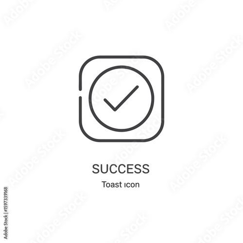 Vector art of a simple checkmark icon symbolizing success and completion