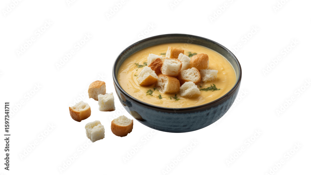Creamy Butternut Squash Soup with Toasted Croutons Creamy Butternut Squash Soup with Toasted Croutons