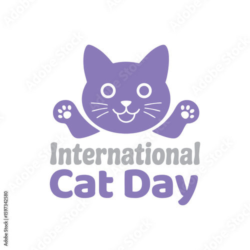 International Cat Day: A whimsical illustration captures the essence of International Cat Day, featuring a cheerful cat emblem and celebratory text.