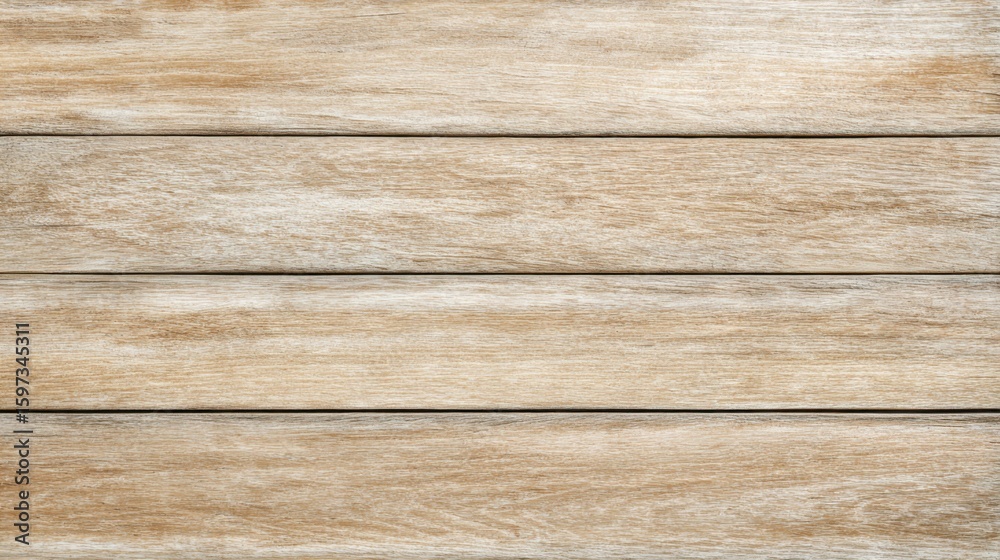 Fototapeta premium Light brown wooden planks form a smooth surface, displaying subtle grain patterns and natural colors. This texture offers a warm and inviting appearance ideal for various creative applications.